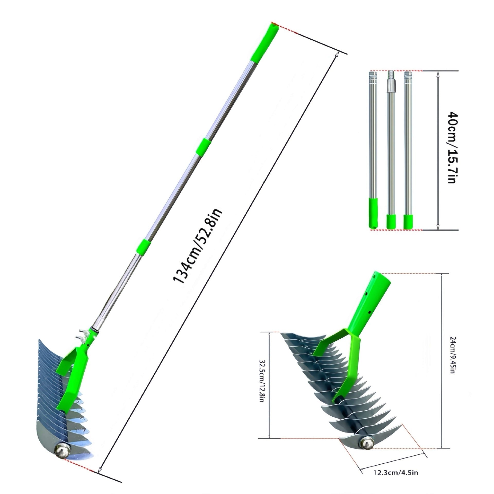 Heavy-Duty Garden Soil Rake