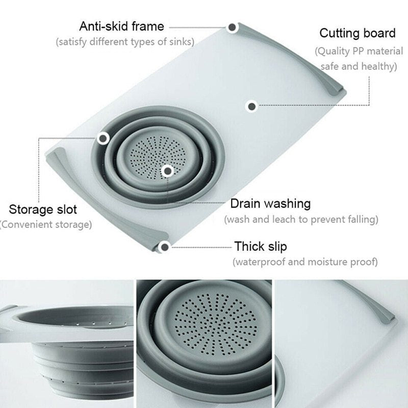 3-in-1 Folding Cutting Board